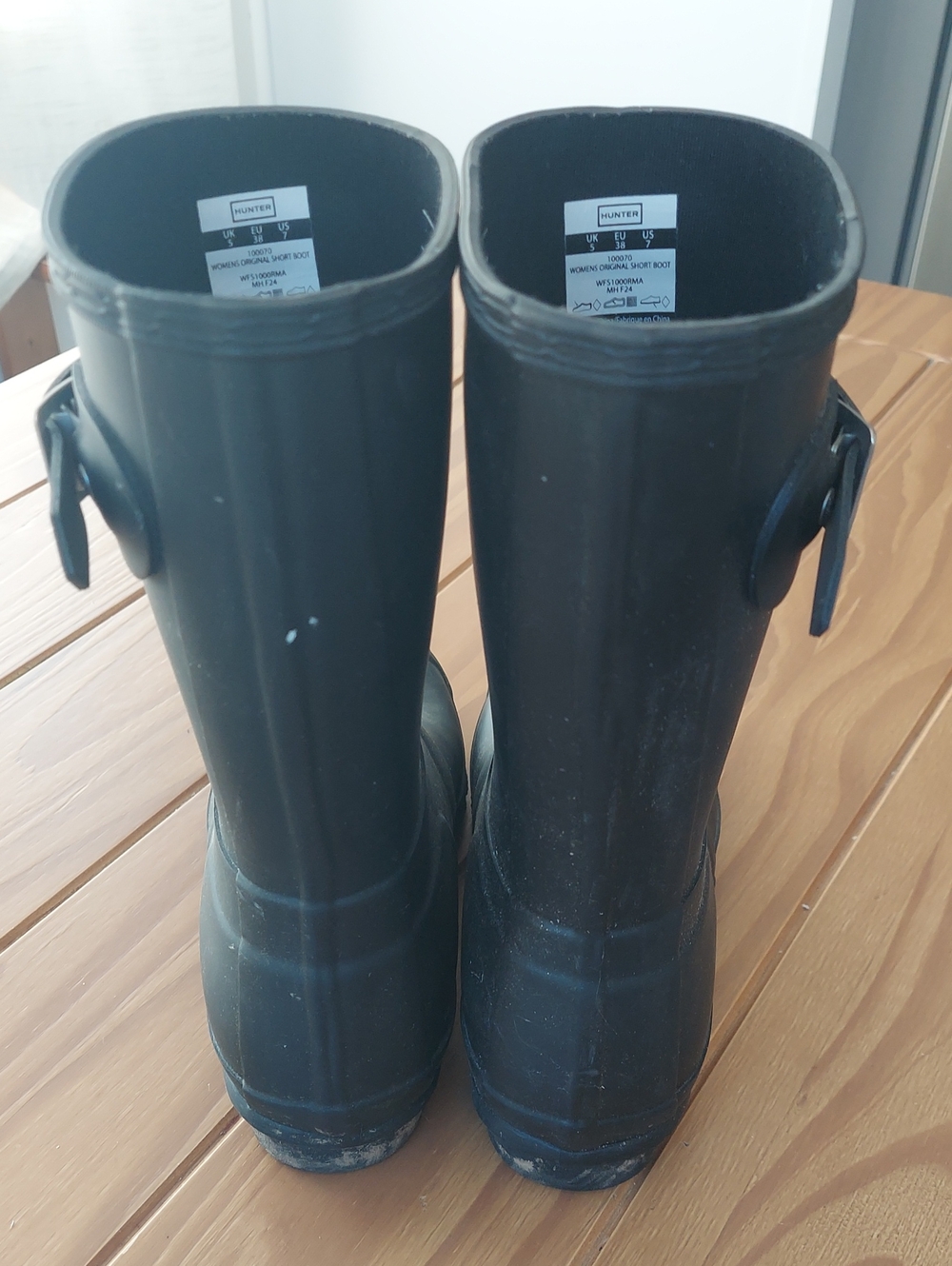 Hunter Black Womens Mid-Calf Waterproof Rain Boots Size 7 - Picture 3 of 5
